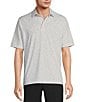 Color:Bright White - Image 1 - Performance Short Sleeve Solid Jacquard Polo Shirt
