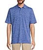 Color:Surf Blue - Image 1 - Performance Short Sleeve Solid Mesh Polo Shirt