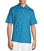 Roundtree & Yorke Performance Short Sleeve Sports Print Polo - Image 1