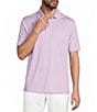Roundtree & Yorke Performance Short Sleeve Square Pattern Polo Shirt - Image 1