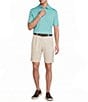 Roundtree & Yorke Performance Short Sleeve Stripe Jacquard Polo Shirt - Image 3
