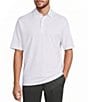 Roundtree & Yorke Performance Short Sleeve Stripe Jacquard Polo Shirt - Image 5