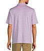 Color:Purple - Image 2 - Performance Short Sleeve Stripe Polo Shirt