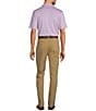 Color:Purple - Image 4 - Performance Short Sleeve Stripe Polo Shirt