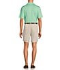 Color:Mint - Image 4 - Performance Short Sleeve Striped Chest Mesh Polo Shirt