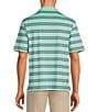 Color:Mint - Image 2 - Performance Short Sleeve Striped Mesh Polo Shirt