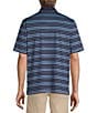 Color:Peacoat Navy - Image 2 - Performance Short Sleeve Striped Mesh Polo Shirt
