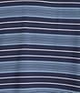 Color:Peacoat Navy - Image 4 - Performance Short Sleeve Striped Mesh Polo Shirt