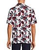 Color:Bright White - Image 2 - Performance Short Sleeve Tropical Print Polo Shirt
