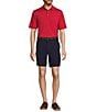 Color:Red - Image 3 - Performance Short Sleeve Yarn-Dyed Stripe Polo Shirt