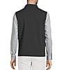 Roundtree & Yorke Performance Solid Quarter-Zip Vest, Color:Black - Image 2