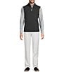Roundtree & Yorke Performance Solid Quarter-Zip Vest, Color:Black - Image 3