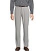 Roundtree & Yorke Performance Stewart Flat Front Classic Fit Stretch Pants, Color:Taupe - Image 1