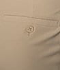 Roundtree & Yorke Performance Stewart Flat Front Classic Fit Solid Stretch Twill Pants, Color:Natural - Image 4
