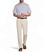 Roundtree & Yorke Performance Stewart Flat Front Classic Fit Solid Performance Hybrid Chino Pants - Image 3
