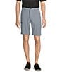 Roundtree & Yorke Performance Straight Fit Flat Front 10#double; Tech Shorts, Color:Blue Grey - Image 1