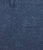 Roundtree & Yorke Performance Straight Fit Flat Front 9#double; Leaf Printed Shorts, Color:Peacoat Navy - Image 4
