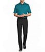 Roundtree & Yorke Performance Straight Fit Flat Front Pants - Image 3