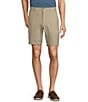 Roundtree & Yorke Performance Stretch Fabric Classic Fit Flat Front 8#double; Horizontal Texutred Shorts, Color:Khaki - Image 1