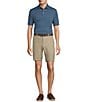 Roundtree & Yorke Performance Stretch Fabric Classic Fit Flat Front 8#double; Horizontal Texutred Shorts, Color:Khaki - Image 3
