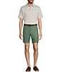 Roundtree & Yorke Performance Stretch Fabric Classic Fit Flat Front 8#double; Horizontal Texutred Shorts, Color:Olive - Image 3