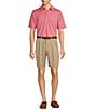 Color:Khaki - Image 3 - Performance Stretch Fabric Classic Fit Pleated 9#double; Solid Shorts