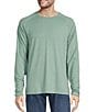 Color:Green - Image 1 - Performance Stretch Long Sleeve Solid Crewneck Pullover