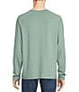 Color:Green - Image 2 - Performance Stretch Long Sleeve Solid Crewneck Pullover