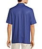 Roundtree & Yorke Performance The Fairway Short Sleeve Geometric Print Polo Shirt, Color:Deep Ultramarine - Image 2