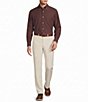 Roundtree & Yorke Performance The Traveler Solid Twill Sport Shirt - Image 3