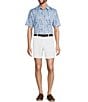 Roundtree & Yorke Performance Triangle Printed Polo Shirt, Color:Medium Blue - Image 3