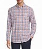 Roundtree & Yorke Performance Twill Medium Check Long Sleeve Sport Shirt - Image 1