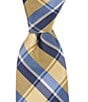 Color:Yellow - Image 1 - Plaid 3 1/8#double; Woven Silk Tie