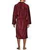 Roundtree & Yorke Plush Shawl Collar Solid Robe, Color:Red - Image 2