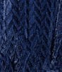 Roundtree & Yorke Plush Shawl Collar Solid Robe, Color:Dusty Navy - Image 4