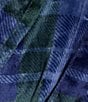 Roundtree & Yorke Printed Long Sleeve Shawl Collar Plush Robe, Color:Dusty Navy - Image 3