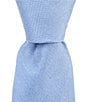 Color:Blue - Image 1 - Repeat Solid 2 3/4#double; Silk/Linen Woven Tie