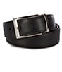 Color:Brown - Image 2 - Shiny Nickle Reversible Leather Belt