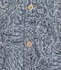 Roundtree & Yorke Short Sleeve Chambray Large Paisley Print Sport Shirt - Image 4