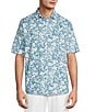 Roundtree & Yorke Short Sleeve Floral Print Button Front Shirt - Image 1