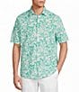 Roundtree & Yorke Short Sleeve Floral Print Button Front Shirt - Image 5
