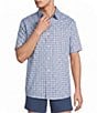 Roundtree & Yorke Short Sleeve Heather Plaid Pattern Sport Shirt - Image 1