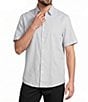 Roundtree & Yorke Short Sleeve Heather Small Gingham Pattern Sport Shirt - Image 1