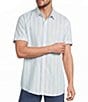 Roundtree & Yorke Short Sleeve Heather Striped Sport Shirt - Image 1