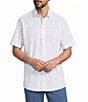 Roundtree & Yorke Short Sleeve Heather Windowpane Sport Shirt - Image 1