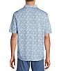 Roundtree & Yorke Short Sleeve Leaf Print Button Front Shirt - Image 2