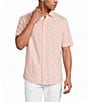 Roundtree & Yorke Short Sleeve Leaf Print Button Front Shirt - Image 5