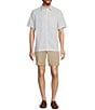 Roundtree & Yorke Short Sleeve Medium Plaid Jacquard Sport Shirt, Color:White - Image 3