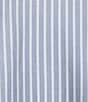 Color:Blue - Image 4 - Short Sleeve Oxford Medium Stripe Sport Shirt