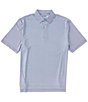 Color:Peacoat - Image 1 - Performance Short Sleeve Gingham Polo Shirt